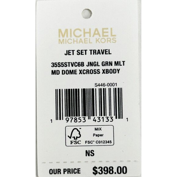 NEW Michael Kors Jet Set Travel Medium X Cross Dome Crossbody Bag Green Multi - Picture 5 of 5